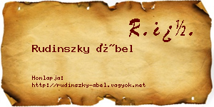 Rudinszky Ábel névjegykártya