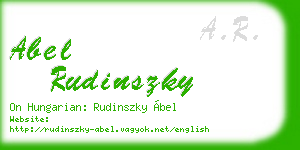 abel rudinszky business card